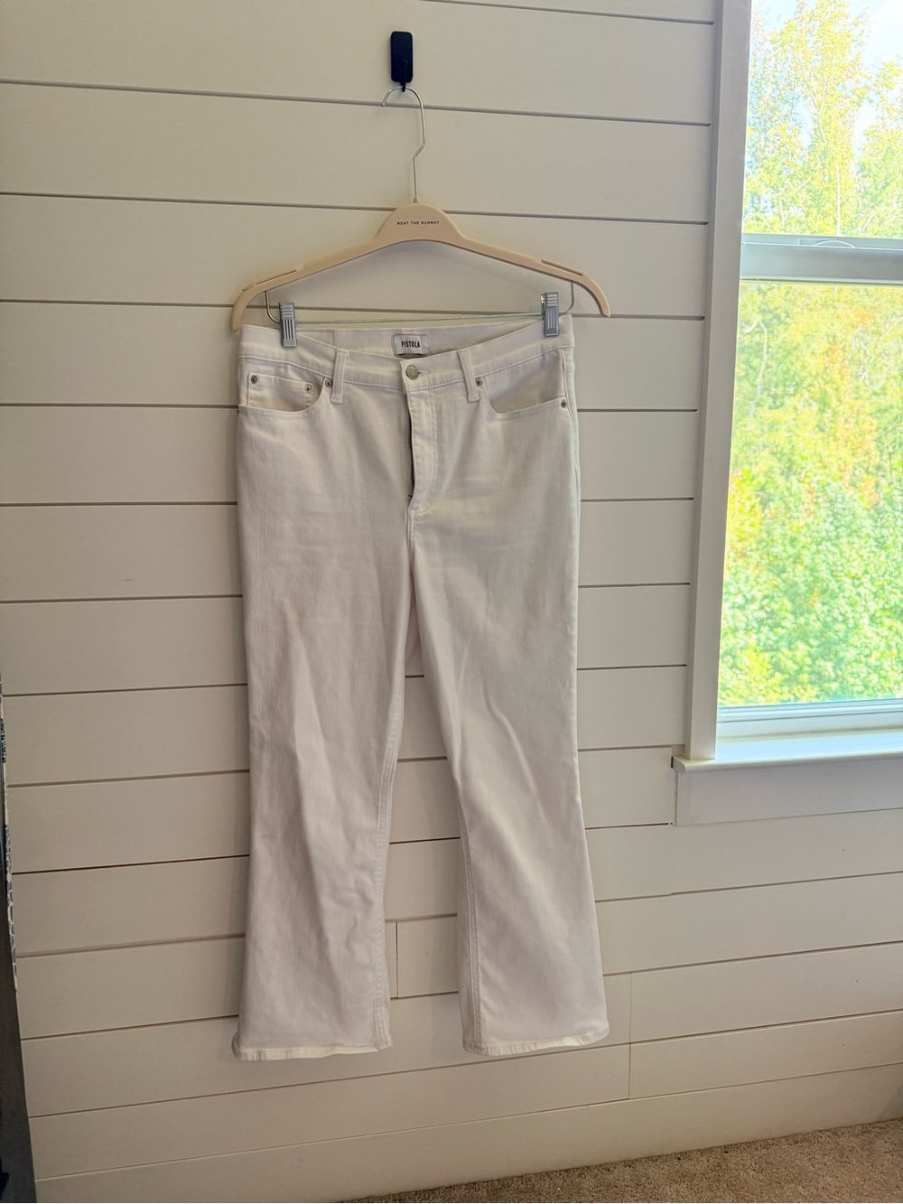 Pistola White High Rise Cropped Bootcut Jeans Size 31
